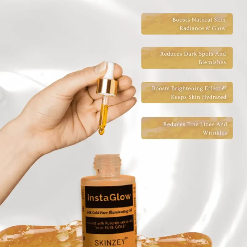 Insta Glow – 24K Gold Face Illuminating Oil benefits